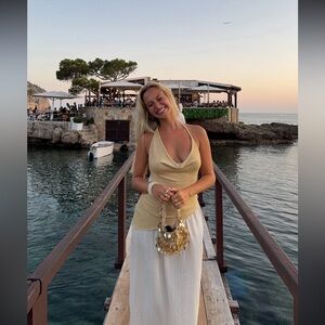 ZARA COMBINATION HALTER DRESS